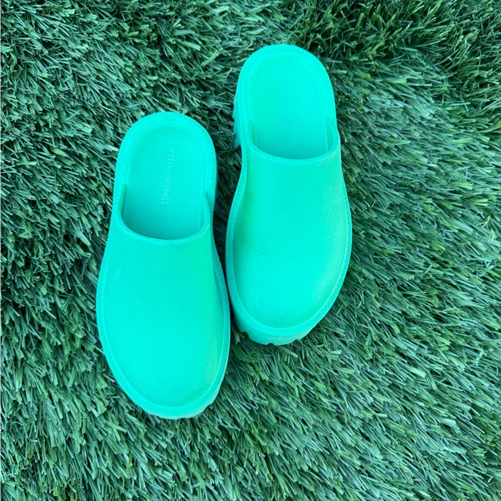 Vibrant Green Slip-On Clogs